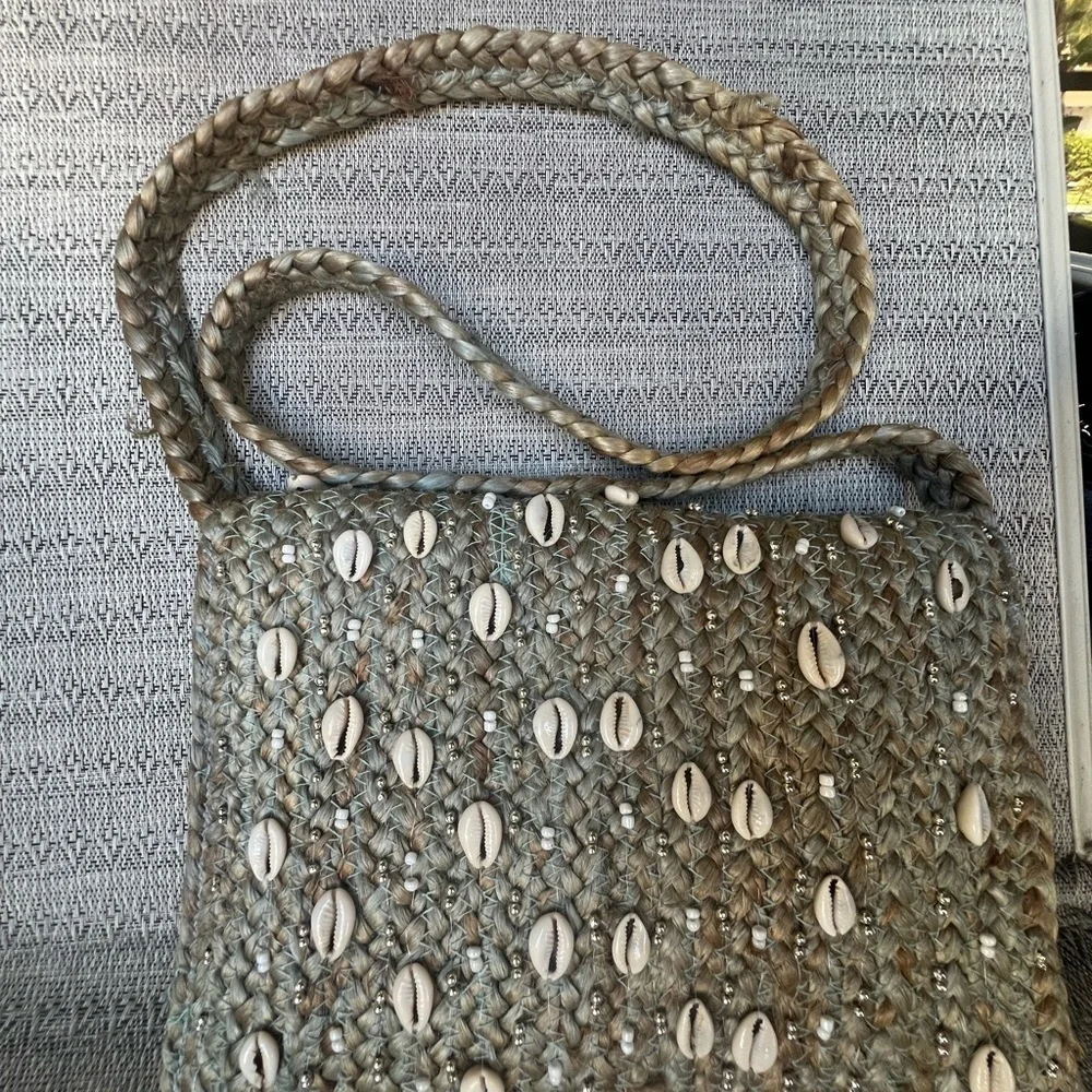 Tan Shoulder Bag with Compact Design and Textured Finish